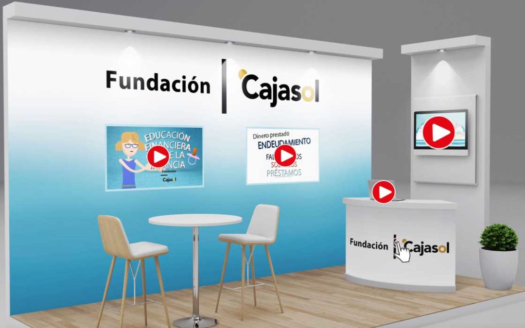 Stand de Educación Financiera de la Fundación Cajasol en la Feria de la Ciencia 2020