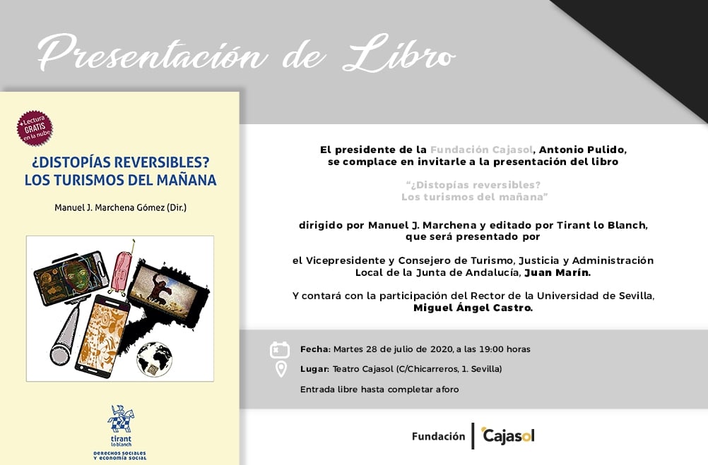 Invitación a la presentación del libro ¿Distropías reversibles? Los turismos de mañana' en Sevilla