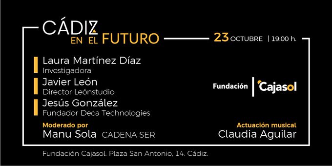 Cartel de las Jornadas 'Cádiz en el Tiempo', con 'Cádiz en el Futuro'