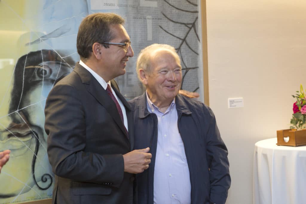 Manuel Herrera, junto a Antonio Pulido, presidente de la Fundación Cajasol