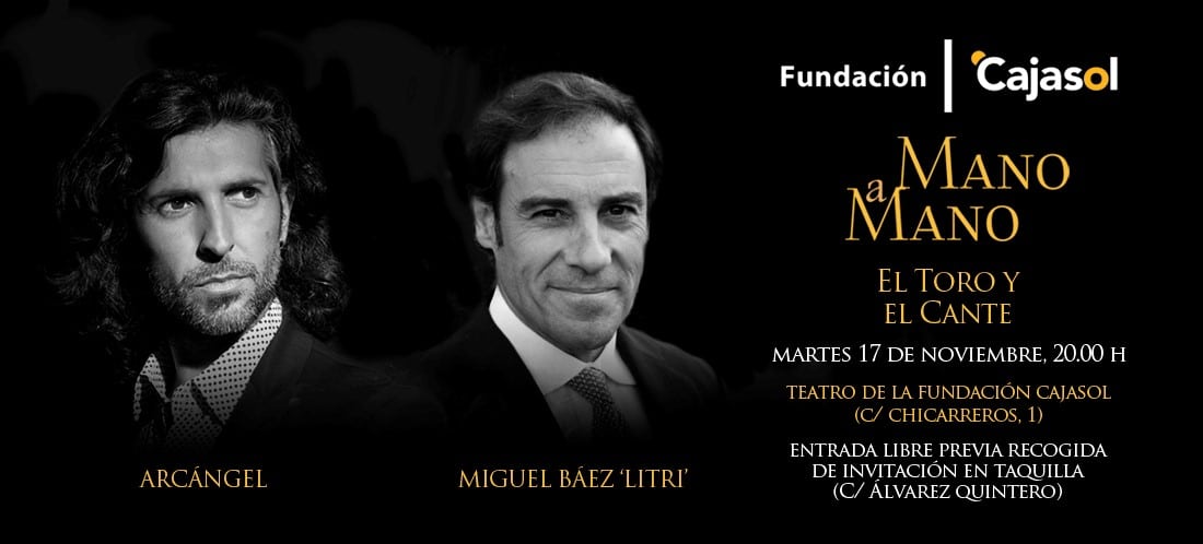 Invitación para el Mano a Mano entre Miguel Báez 'Litri' y Arcángel