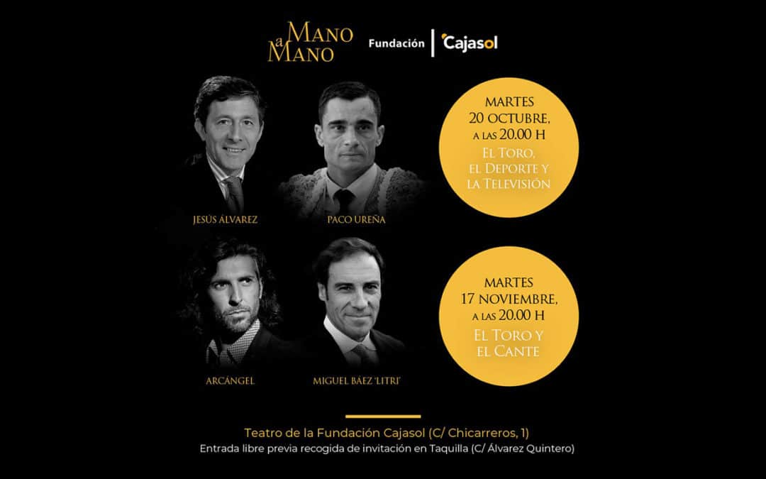 Cartel del ciclo 'Mano a Mano' de la Fundación Cajasol de octubre-noviembre 2020 en Sevilla