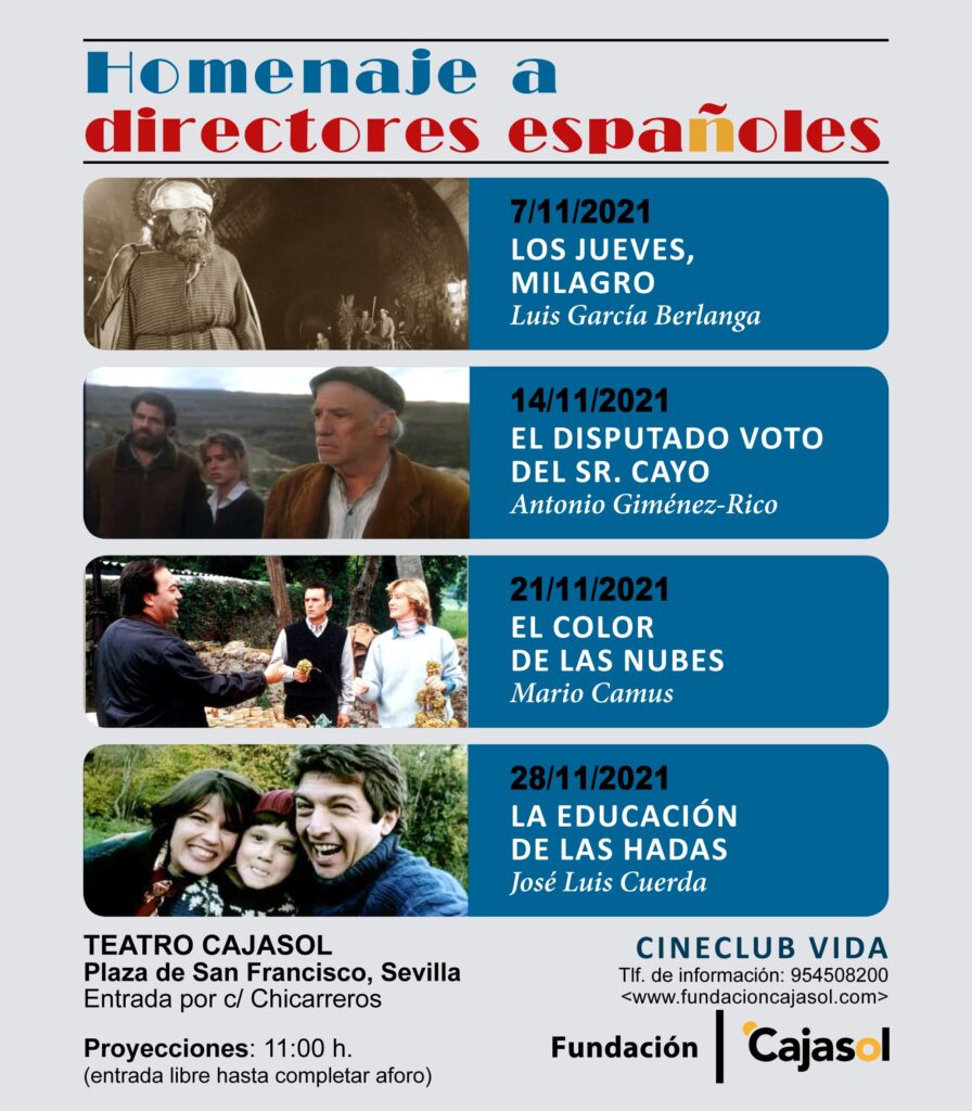 COMIENZA EL CICLO DE CINECLUB VIDA DE LA FUNDACIÓN CAJASOL