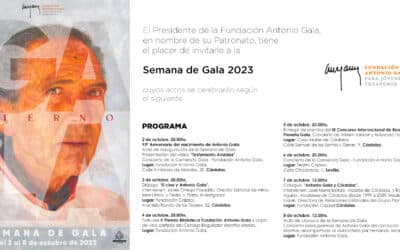 Semana de Gala 2023 en homenaje a Antonio Gala, en Córdoba y Sevilla