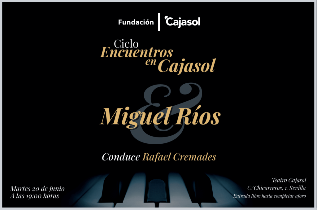 Miguel Ríos se sentará con Rafael Cremades en el próximo ‘Encuentros en Cajasol’