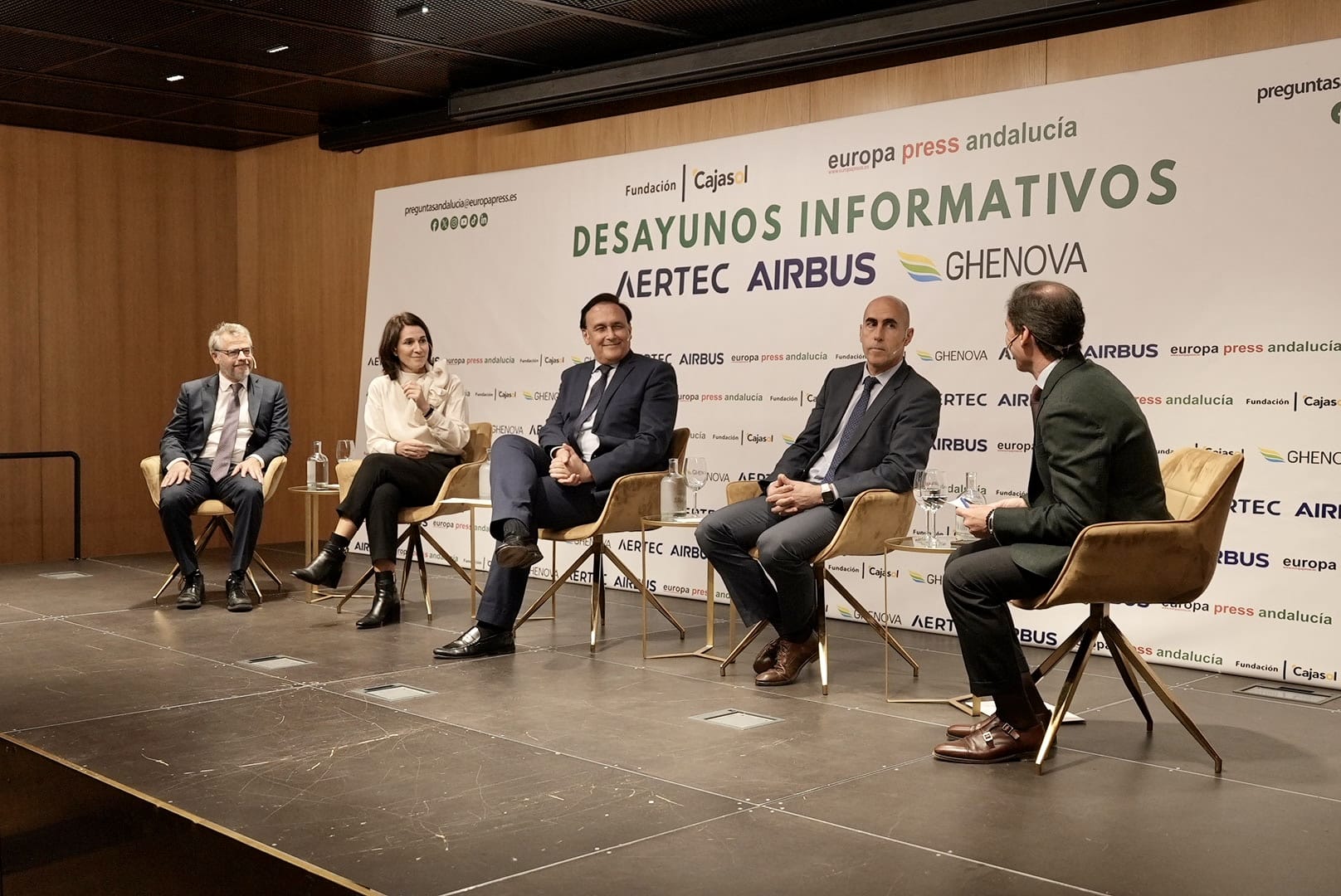 Antonio Pulido y José Carlos Gómez Villamandos, en los Desayunos Informativos de Europa Press en Cajasol