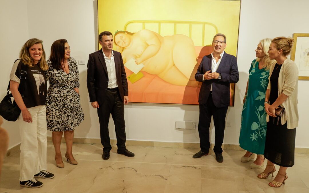 Antonio Pulido y Bruno García inauguran la muestra Fernando Botero. Sensualidad y melancolía en Cádiz.