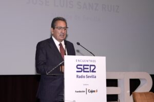 José Luis Sanz alcalde de Sevilla y Antonio Pulido presidente de Fundación Cajasol