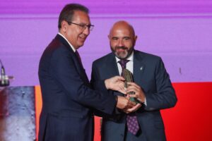 Antonio Pulido en la entrega de los Premios Gota a Gota de Pasión 2024 en Córdoba