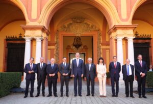 Antonio Pulido en la entrega del Premio Extraordinario Iberoamericano Torre del Oro a Su Majestad el Rey