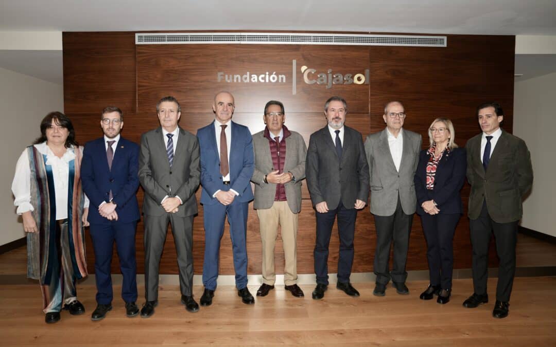 Antonio Pulido y Antonio Muñoz en los Desayunos Informativos en Cajasol