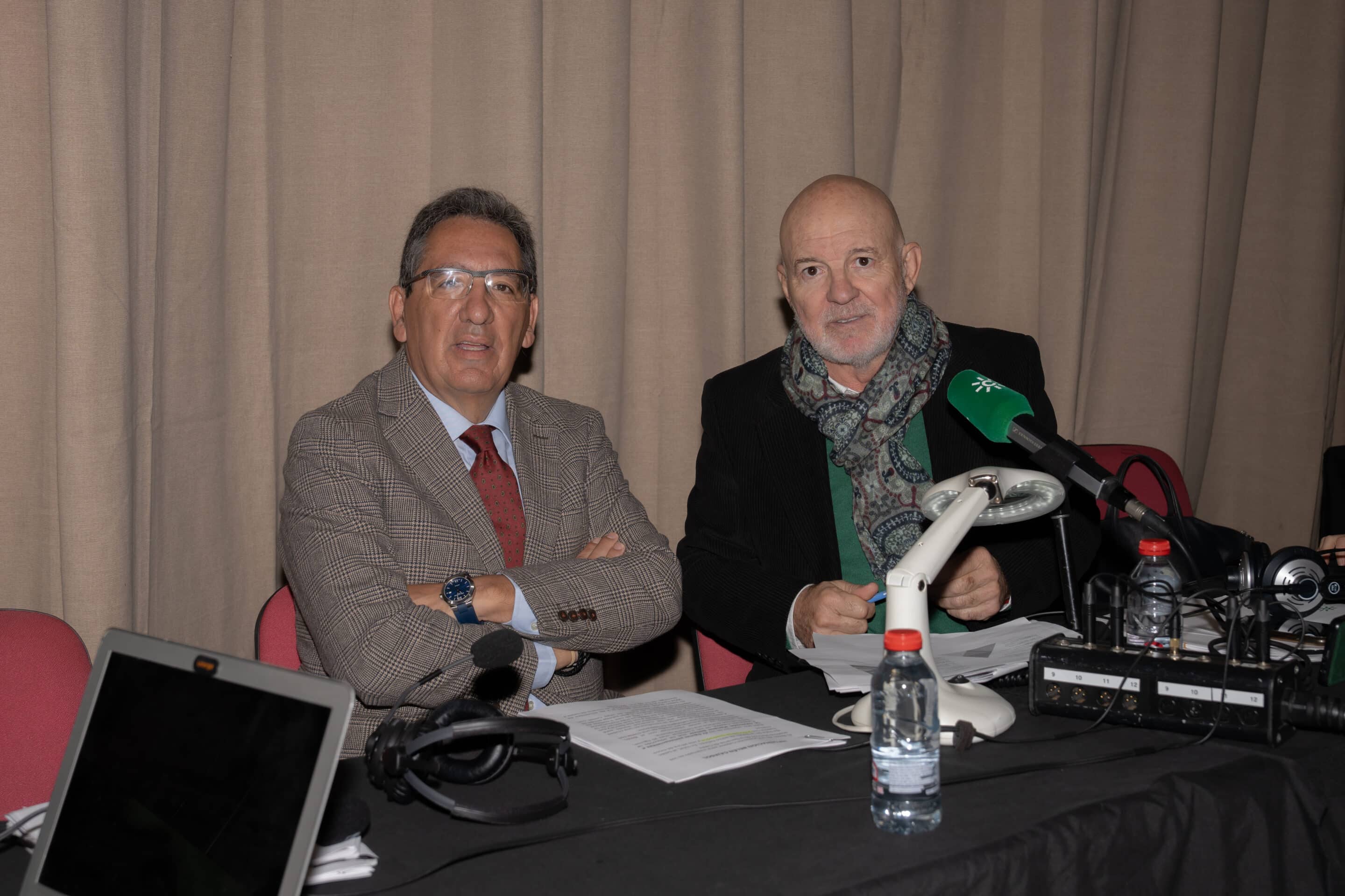 Antonio Pulido y Jesús Vigorra en La mañana de Andalucía en Cajasol