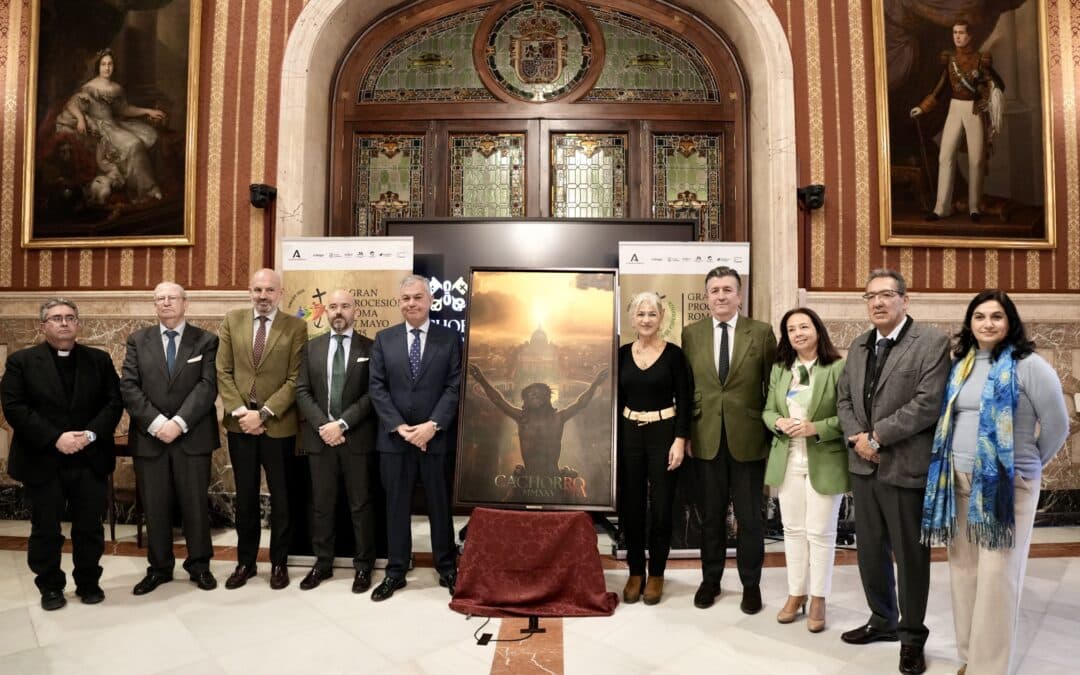 Antonio Pulido en la presentación oficial del cartel anunciador de la salida procesional del Santísimo Cristo de la Expiración, el Cachorro, que tendrá lugar en Roma con motivo del Jubileo de las Cofradías en mayo de 2025