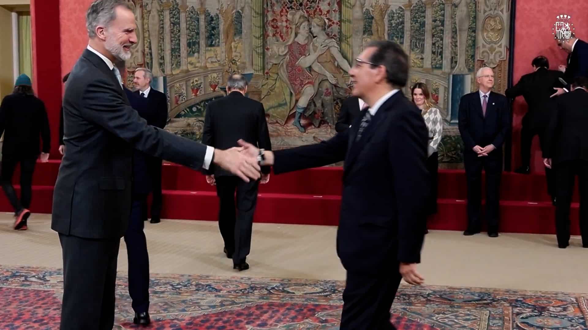 Antonio Pulido, presidente de la Fundación Cajasol, en la reunión del Patronato de la Fundación pro-RAE presidida por S.M. el Rey Felipe VI