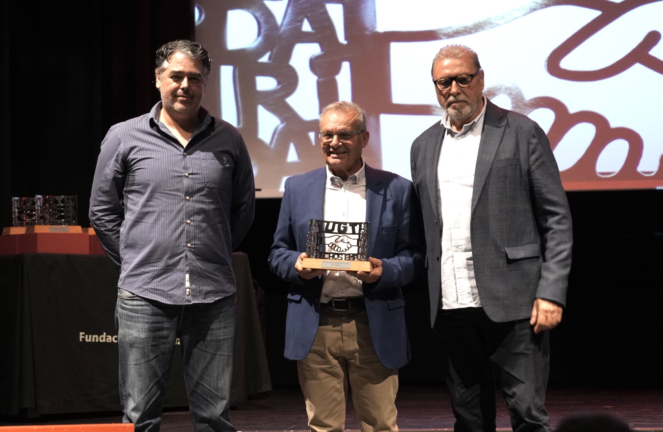 Antonio Pulido en los VI edición de los Premios Solidaridad de UGT Sevilla