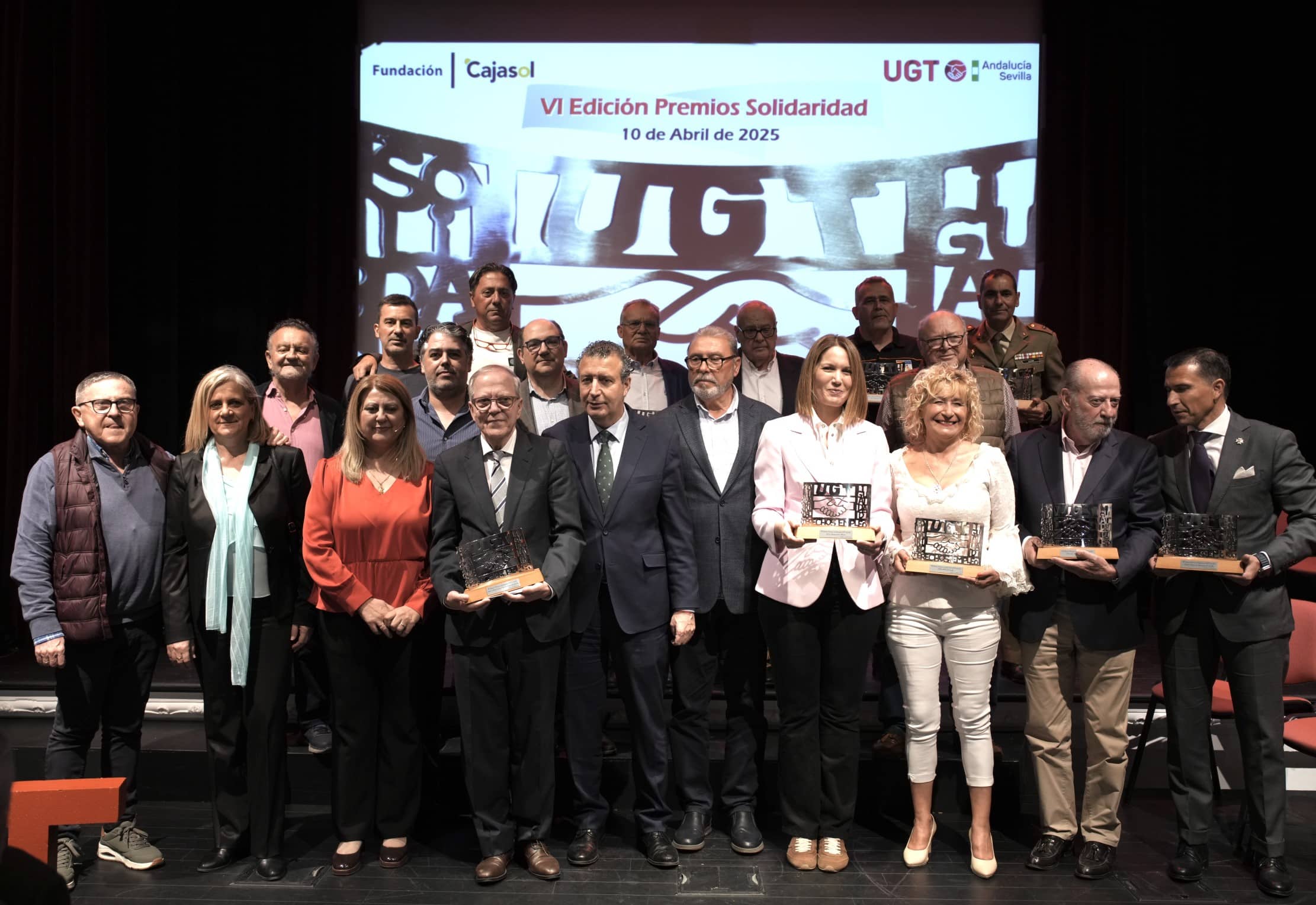 Antonio Pulido en los VI edición de los Premios Solidaridad de UGT Sevilla