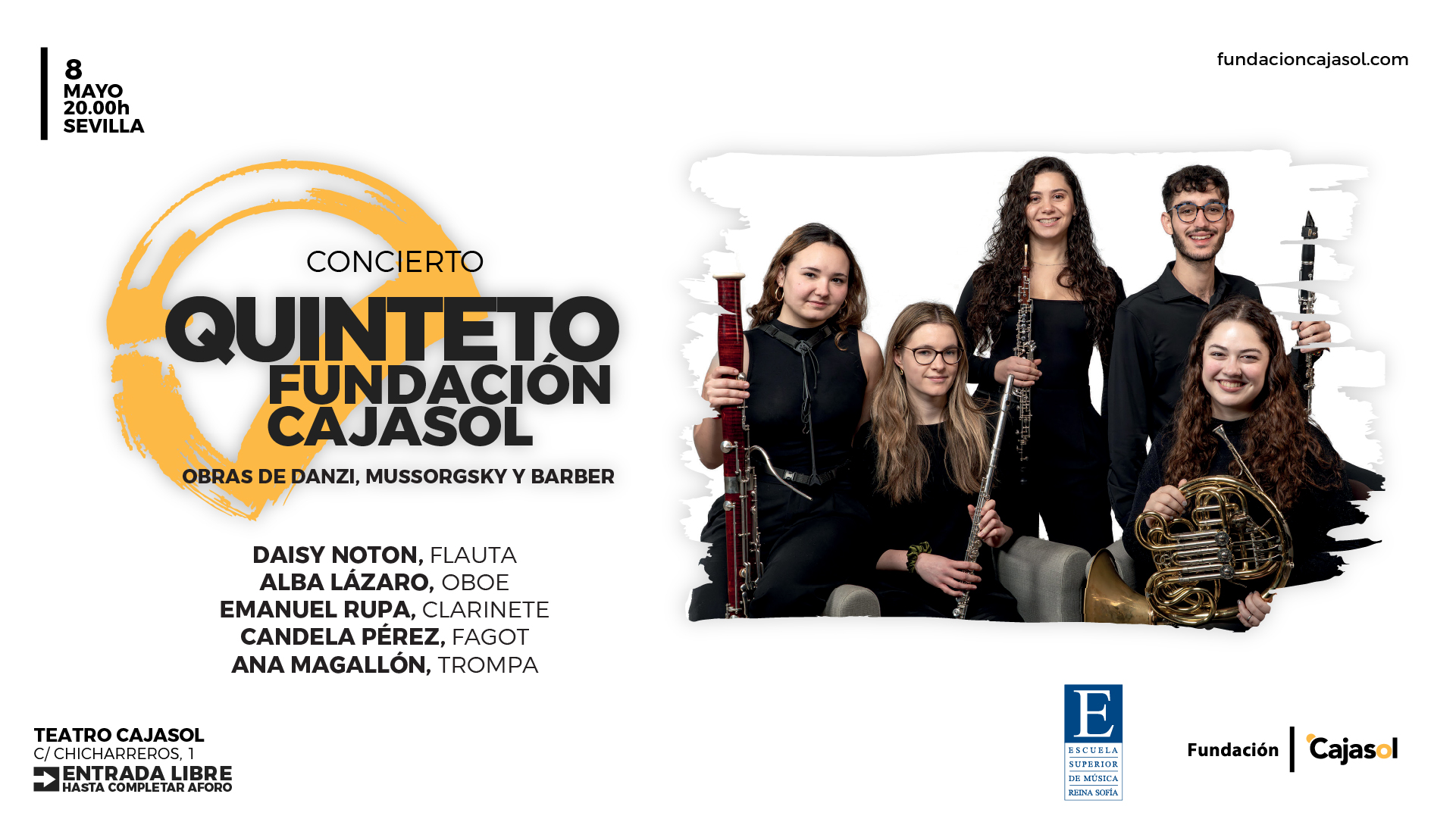 Quinteto Fundación Cajasol: concierto en el Teatro Cajasol