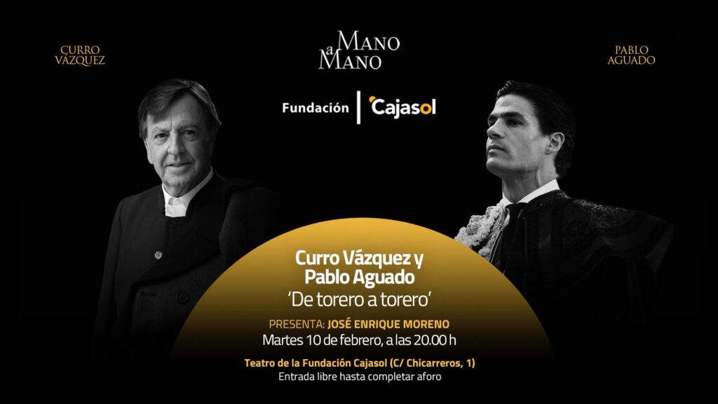Curro Vázquez y Pablo Aguado, el día 10 de febrero en los Mano a mano de la Fundación Cajasol