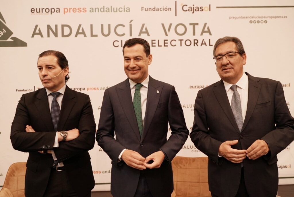 Juanma Moreno protagoniza el Ciclo Electoral de Europa Press Andalucía en Fundación Cajasol