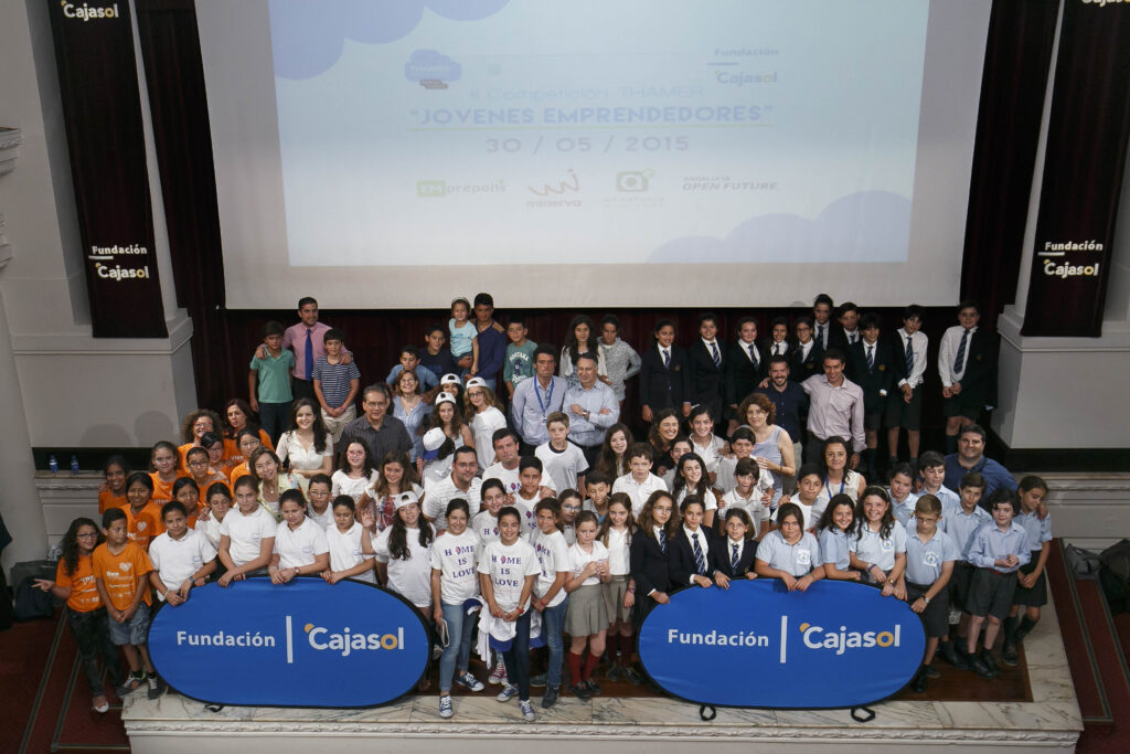 Todo el talento de la II Competición Thamer de Jóvenes Emprendedores se unió en la Fundación Cajasol