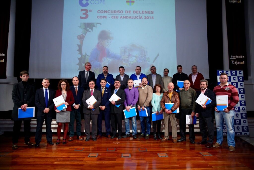 Entrega de premios del III Concurso de Belenes COPE-CEU Andalucía 2015 en Fundación Cajasol