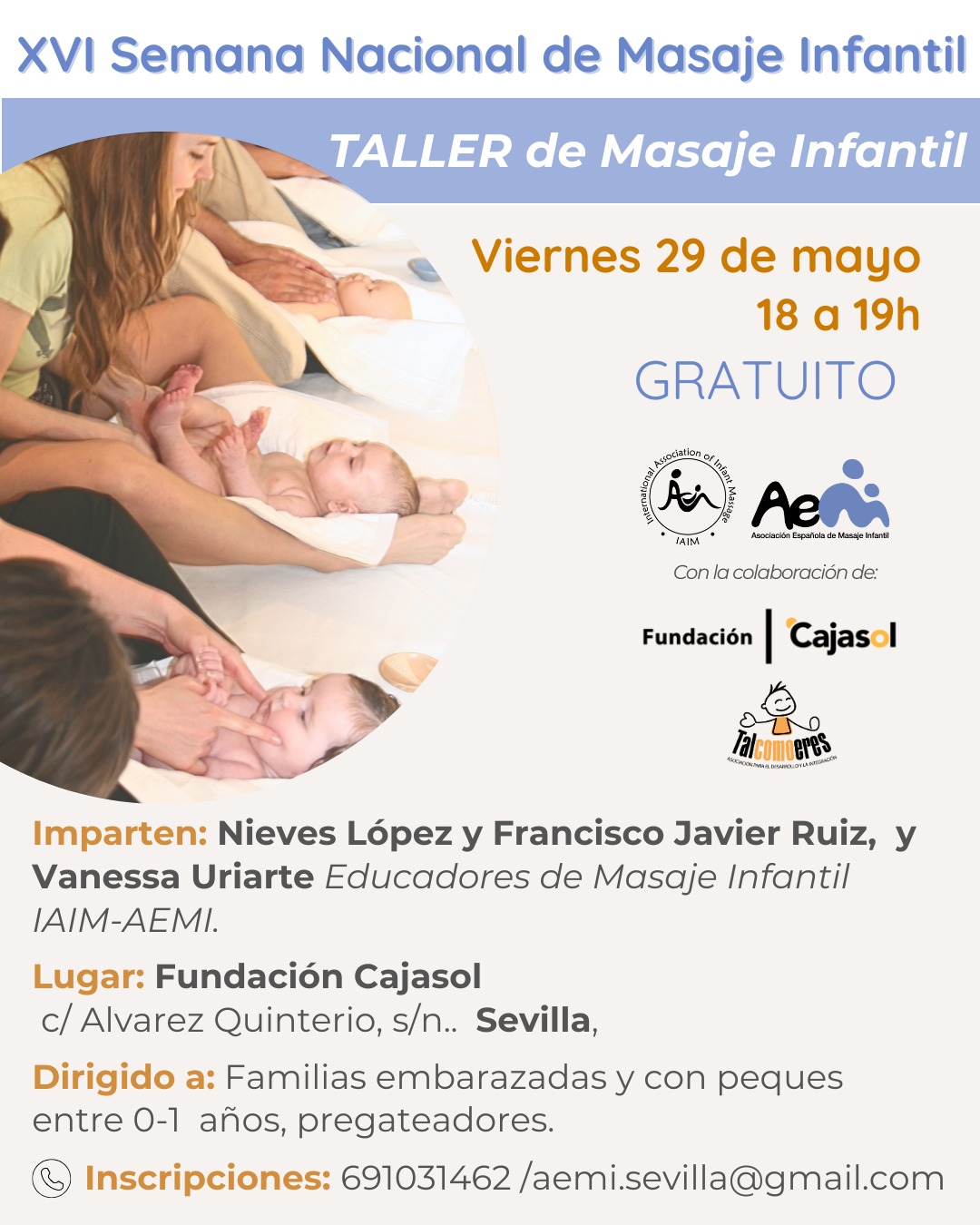 TALLER DE MASAJE INFANTIL