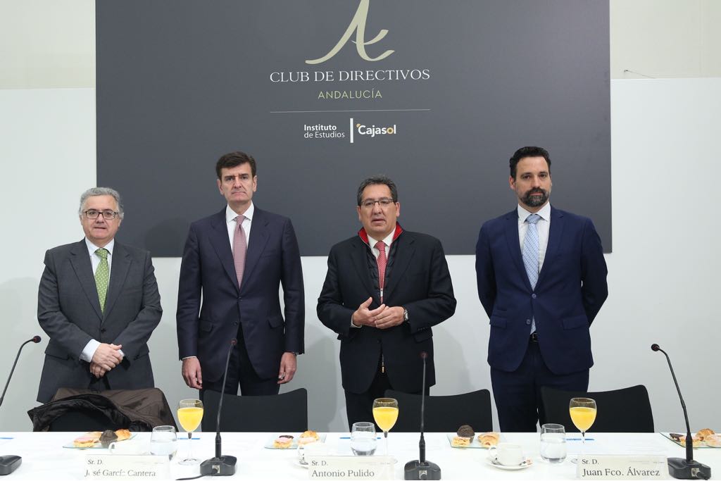 Antonio Yélamo, José García Cantera, Antonio Pulido y Juan Francisco Álvarez