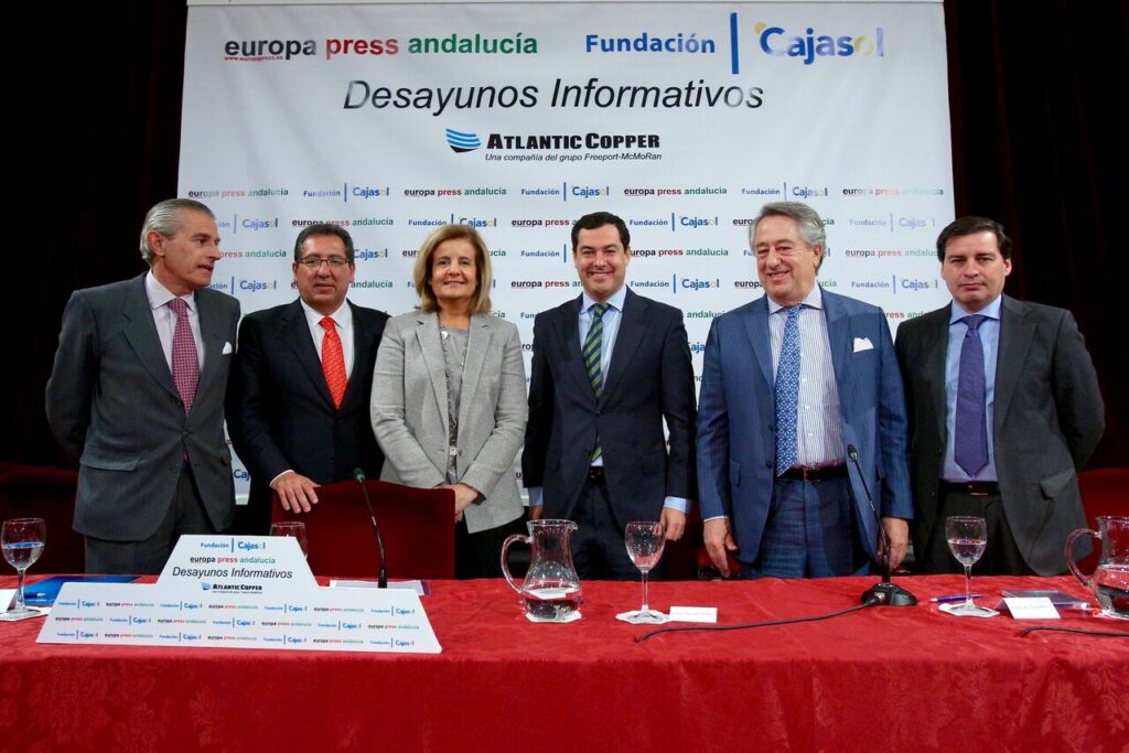 Fátima Báñez analiza la lucha contra el desempleo en los Desayunos Informativos de Europa Press desde la Fundación Cajasol