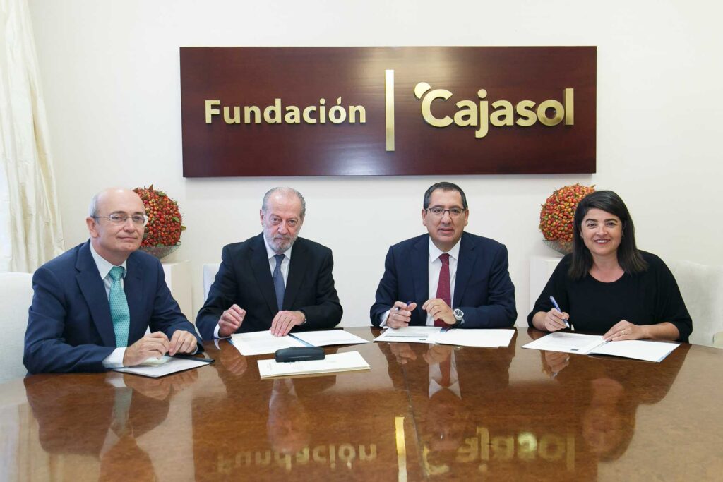 Fundación Cajasol y Diputación de Sevilla acuerdan la puesta en marcha de un proyecto en el ámbito de la simulación de empresas