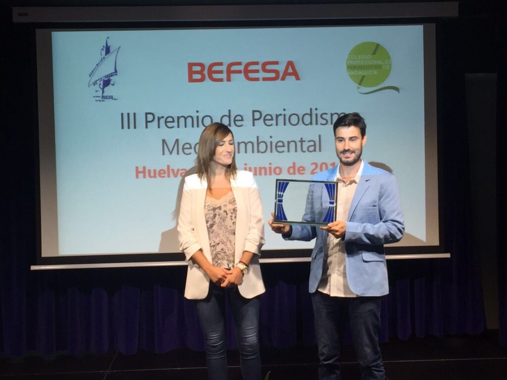 Entrega del III Premio Befesa de Periodismo Medioambiental en la sede de la Fundación Cajasol en Huelva