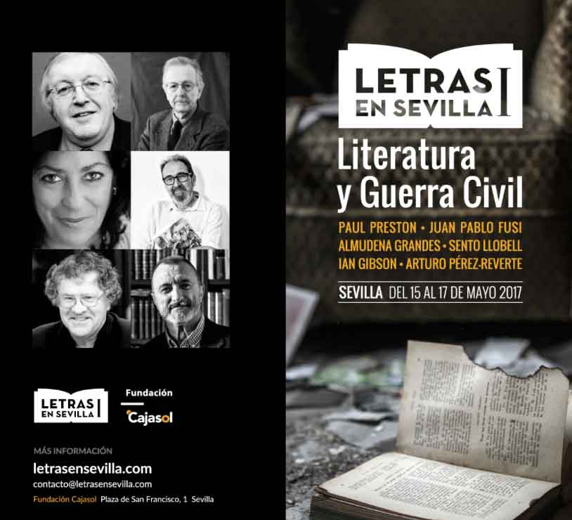 Cartel del programa 'Letras en Sevilla' con Literatura y Guerra Civil