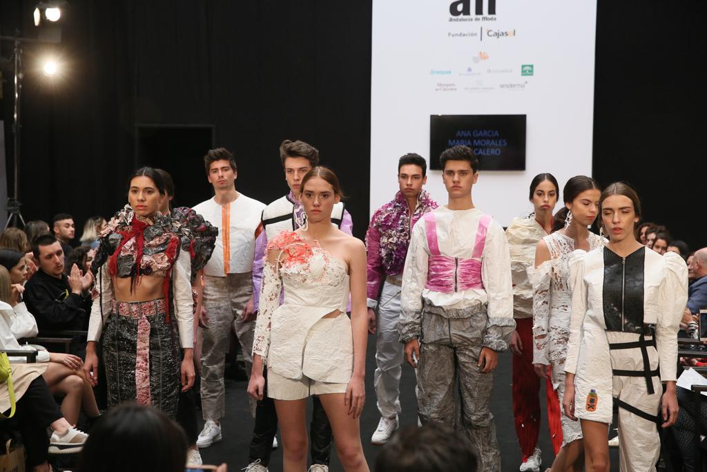 Certamen de Diseñadores Noveles en Andalucía de Moda 2019 desde el patio de la Fundación Cajasol en Sevilla