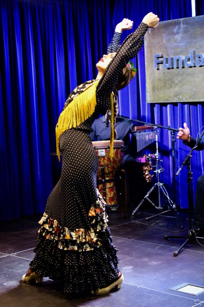 Cristina Ceballos, durante su actuación en Huelva