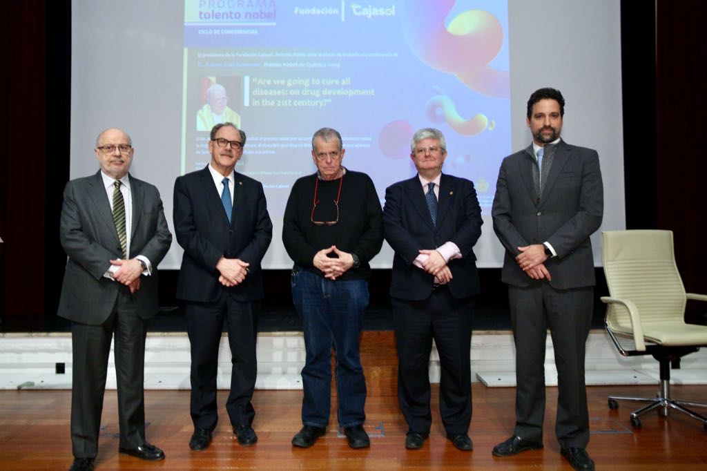 Presentación de la conferencia de Aaron Ciechanover en la Fundación Cajasol
