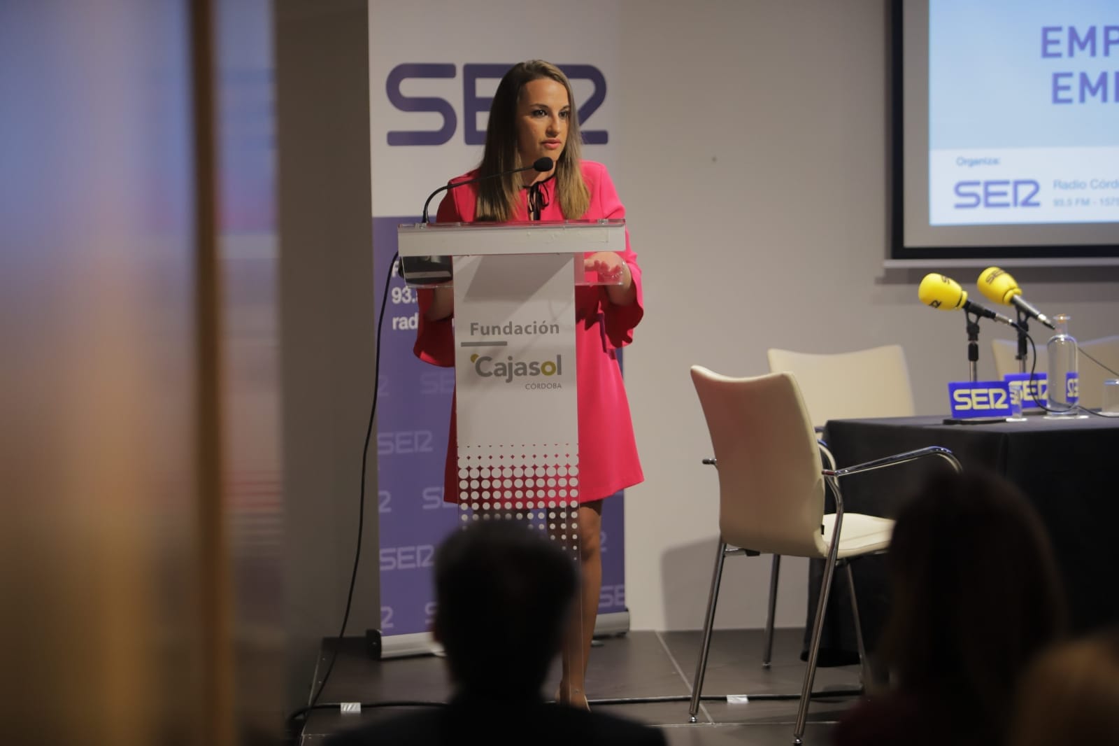 Esther Ruiz, durante su intervención en los Encuentros de Radio Córdoba