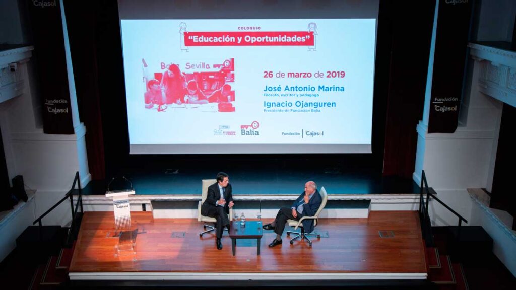 Conversación entre Ignacio Ojanguren, presidente de la Fundación Balia, y José Antonio Marina