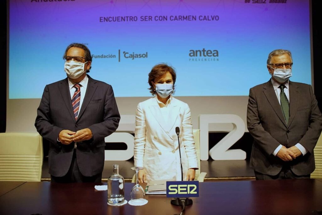 Encuentros de la Cadena SER Andalucía con Carmen Calvo en la Fundación Cajasol