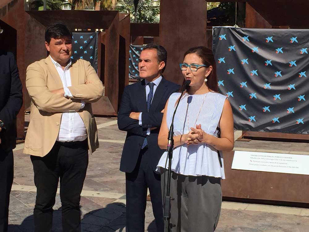 Matilde Valdivia, en la inauguración de la exposición 'Génesis' en Huelva