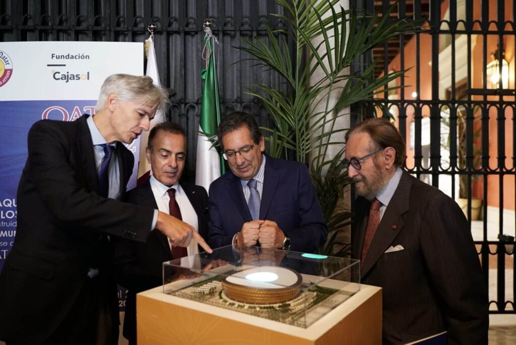 Las maquetas de los estadios del Mundial de Fútbol de Qatar 2022, en la Fundación Cajasol