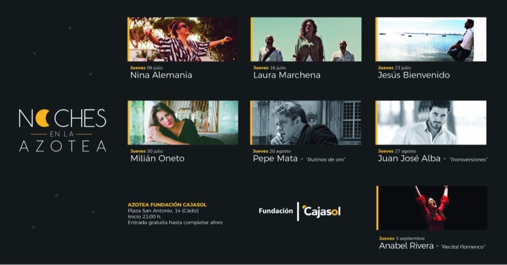 Las mejores veladas veraniegas en Cádiz, en las ‘Noches en la Azotea’ de la Fundación Cajasol