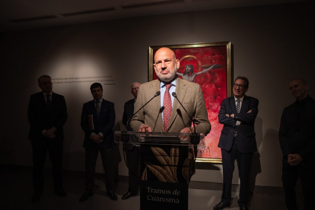 Antoine Cas expone en la Fundación Cajasol su cartel de la Semana Santa de Sevilla2026