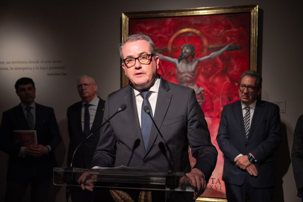 Antoine Cas expone en la Fundación Cajasol su cartel de la Semana Santa de Sevilla2026