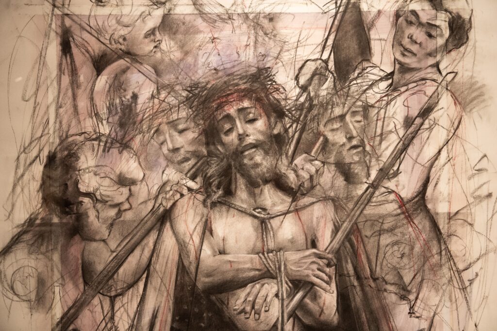 Antoine Cas expone en la Fundación Cajasol su cartel de la Semana Santa de Sevilla2026