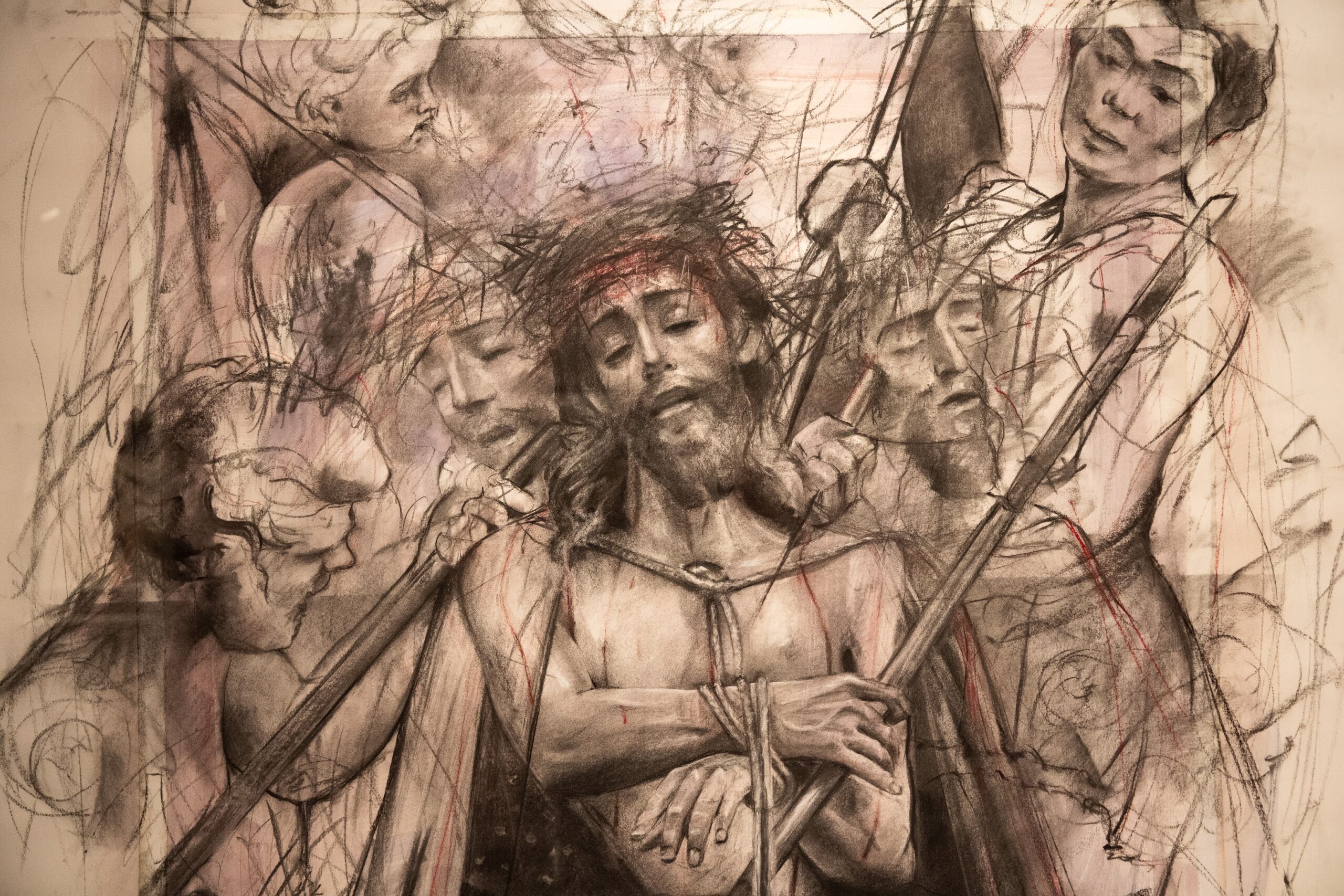 Antoine Cas expone en la Fundación Cajasol su cartel de la Semana Santa de Sevilla2026