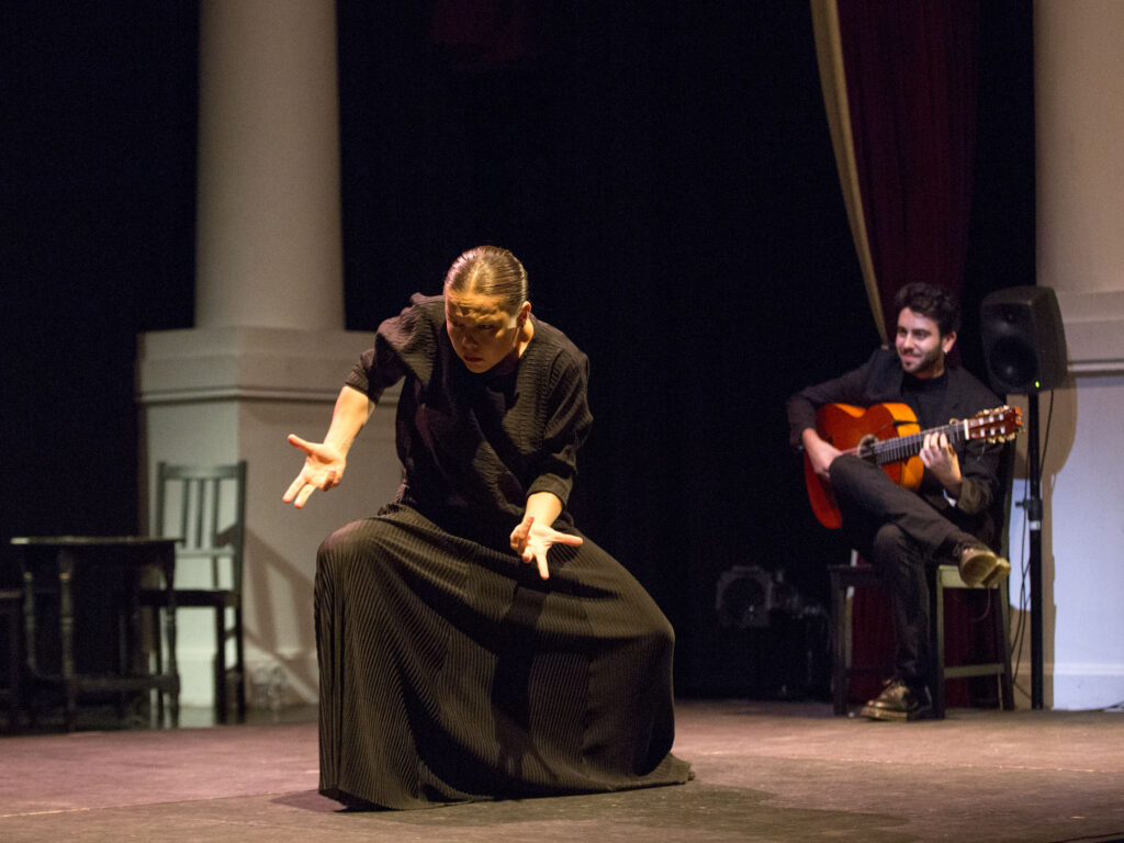 Rocío Molina, durante su actuación en los Jueves Flamencos de la Fundación Cajasol en Sevilla