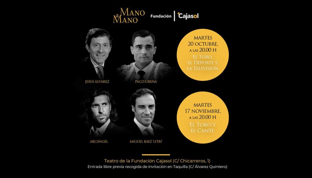 Vuelven los ‘Mano a Mano’ de la Fundación Cajasol en Sevilla con dos carteles de lujo: Paco Ureña-Jesús Álvarez y Litri -Arcángel